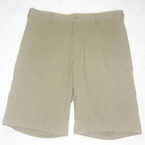 Nike Dri-fit Men’s‎ Tan Pinstriped Golf Shorts Size 32 Khaki Stripes